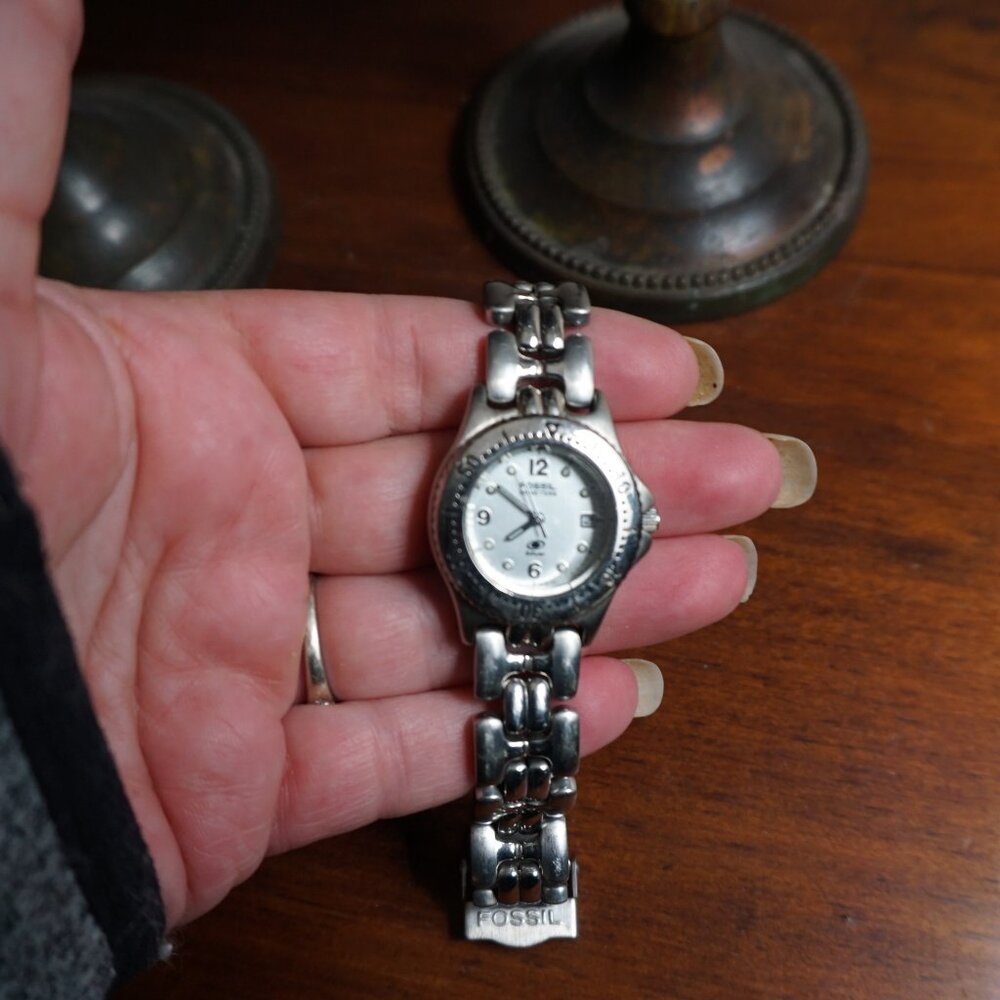 Fossil Blue Womens Analog Watch Stainless Steel